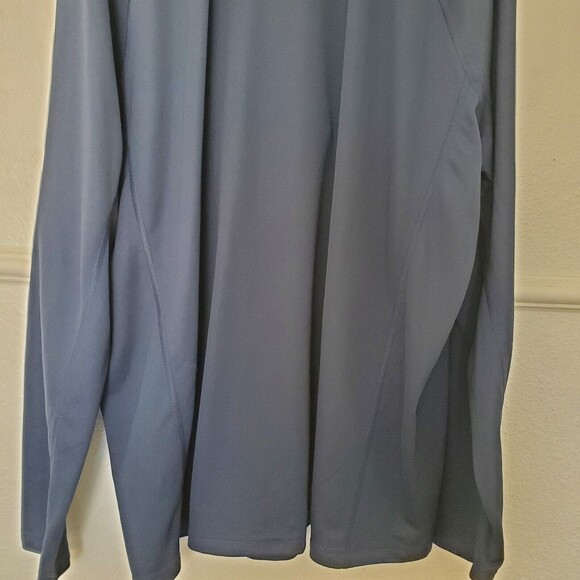 L.L.Bean Shirt Polyester 1/4 Quarter Zip Pullover Long Sleeve Men 3XL Blue Valin - Picture 10 of 14